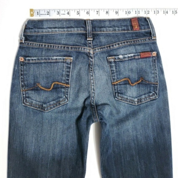 7 for all Mankind BOOT CUT Low Rise Jeans 25 31 - Picture 3 of 8